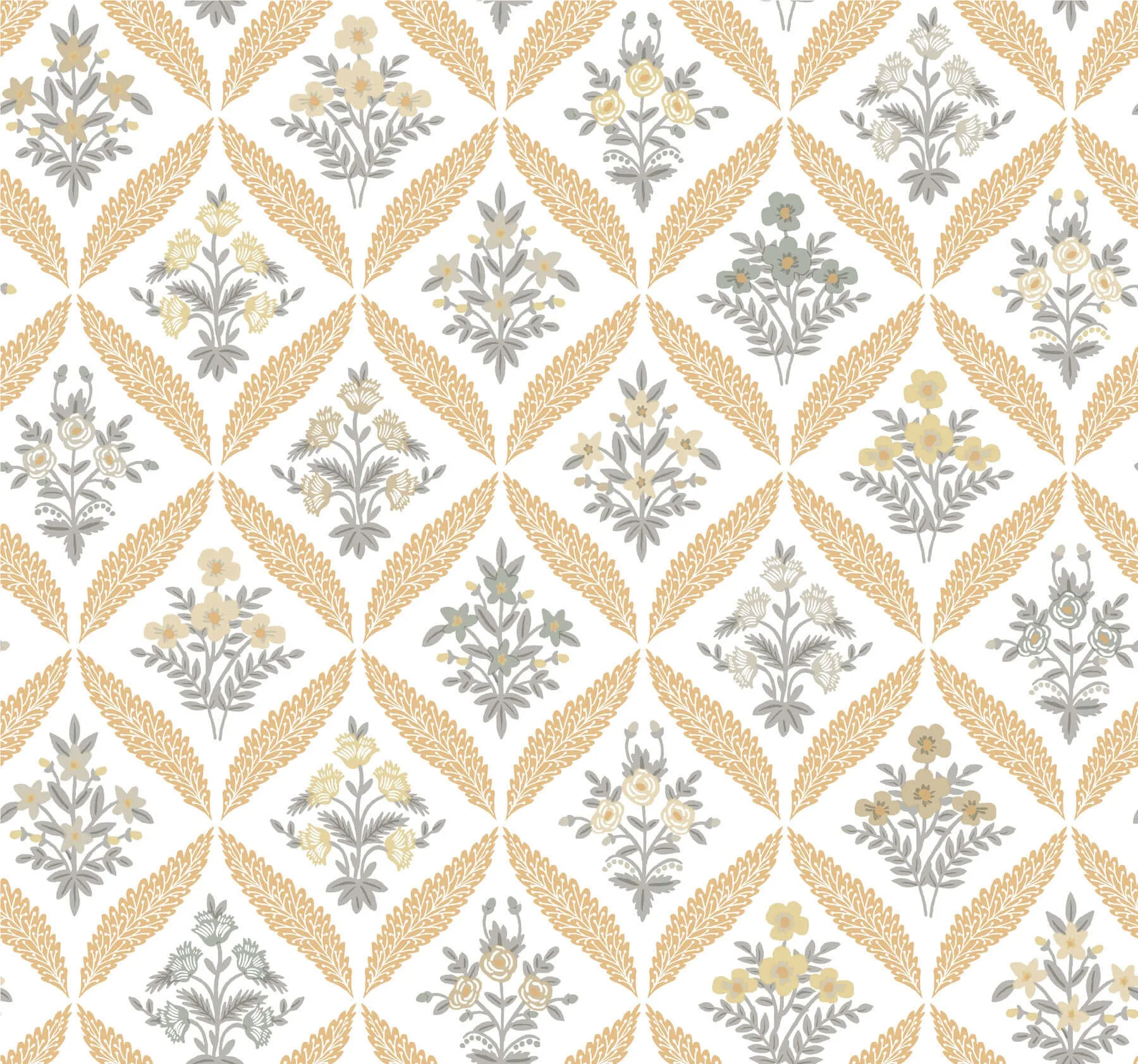 Rifle Paper Co. Estee Garden wallpaper, color Gold, SKU RF7511