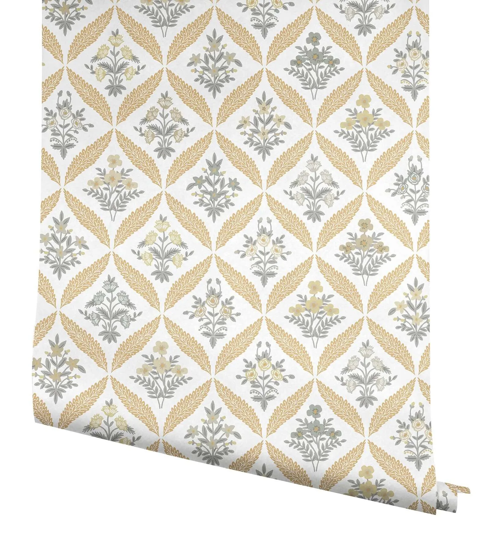 Rifle Paper Co. Estee Garden - Gold Wallpaper | Buy Online Rifle Paper Co. Estee Garden wallpaper, color Gold, SKU RF7511