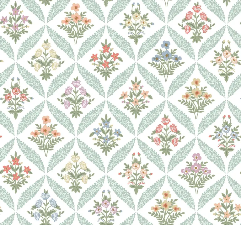 Rifle Paper Co. Estee Garden wallpaper, color Pastel, SKU RF7512