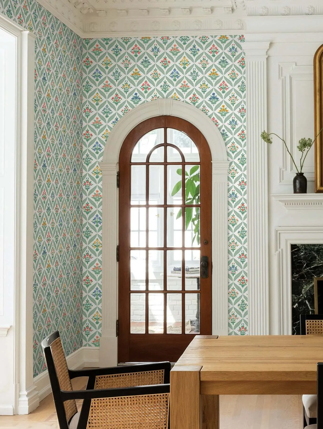 Rifle Paper Co. Estee Garden wallpaper, color Sage, SKU RF7513