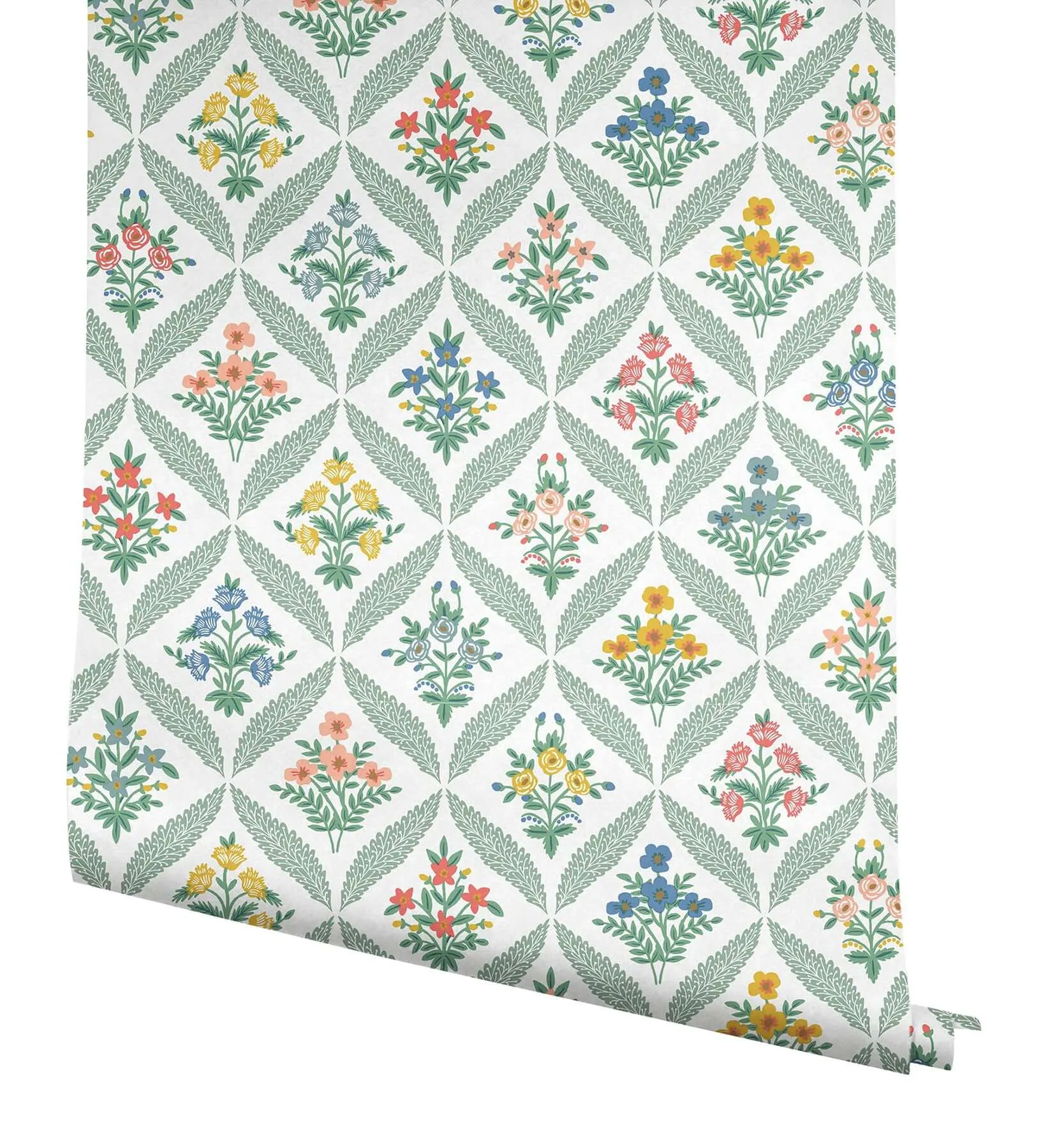Rifle Paper Co. Estee Garden wallpaper, color Sage, SKU RF7513