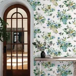 Rifle Paper Co. Flower Studies - Blue Wallpaper | Buy Online Rifle Paper Co. Flower Studies wallpaper, color Blue, SKU RF7401