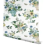 Rifle Paper Co. Flower Studies - Blue Wallpaper | Buy Online Rifle Paper Co. Flower Studies wallpaper, color Blue, SKU RF7401