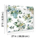 Rifle Paper Co. Flower Studies - Blue Wallpaper | Buy Online Rifle Paper Co. Flower Studies wallpaper, color Blue, SKU RF7401