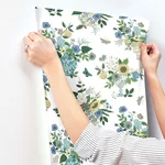 Rifle Paper Co. Flower Studies - Blue Wallpaper | Buy Online Rifle Paper Co. Flower Studies wallpaper, color Blue, SKU RF7401