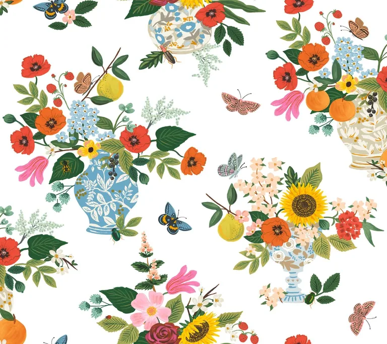 Rifle Paper Co. Flower Studies wallpaper, color Bright, SKU RF7402