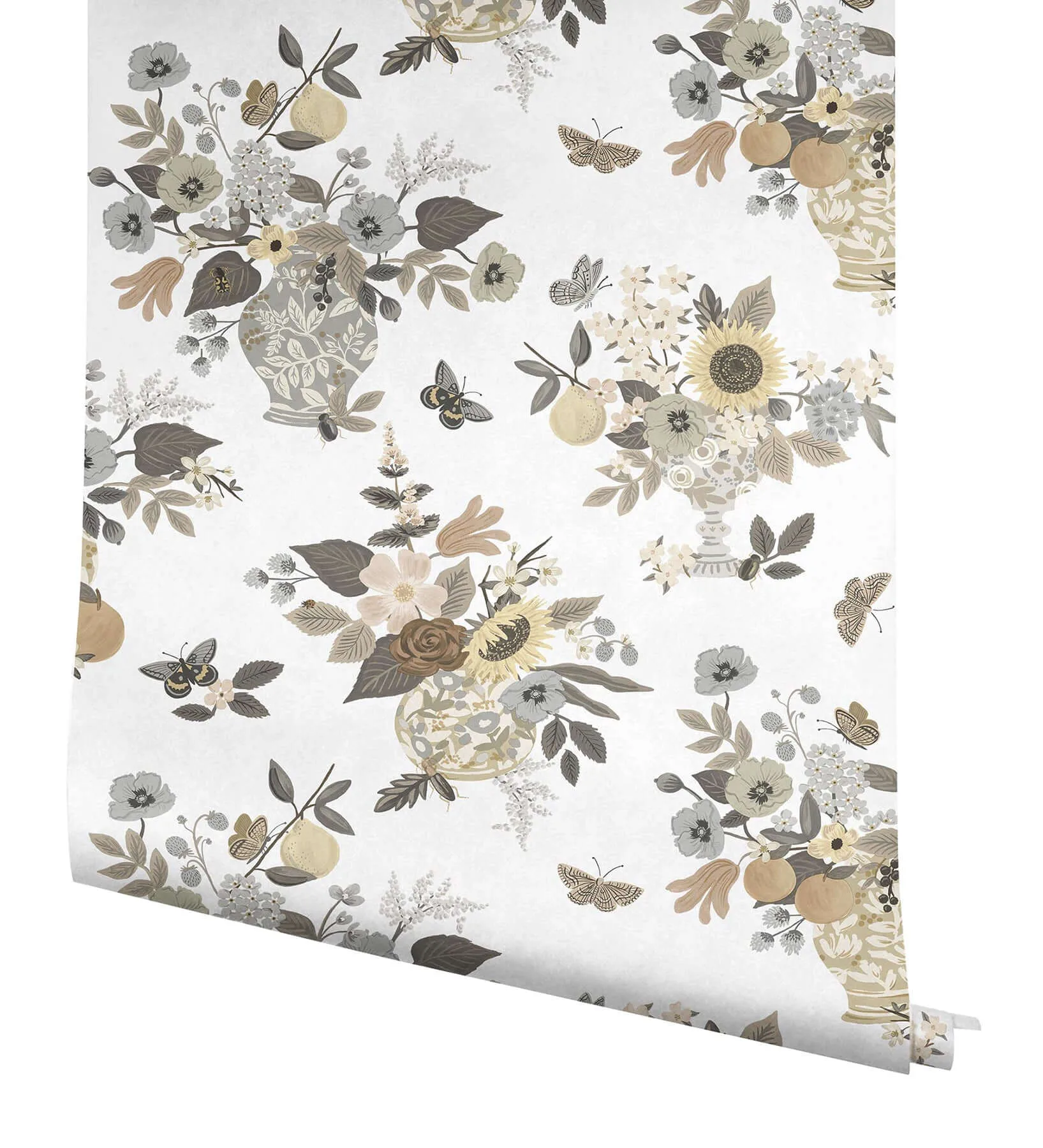 Rifle Paper Co. Flower Studies - Linen Wallpaper | Buy Online Rifle Paper Co. Flower Studies wallpaper, color Linen, SKU RF7403