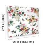 Rifle Paper Co. Flower Studies - Rose Wallpaper | Buy Online Rifle Paper Co. Flower Studies wallpaper, color Rose, SKU RF7404