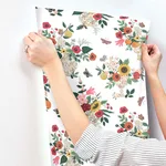 Rifle Paper Co. Flower Studies - Rose Wallpaper | Buy Online Rifle Paper Co. Flower Studies wallpaper, color Rose, SKU RF7404
