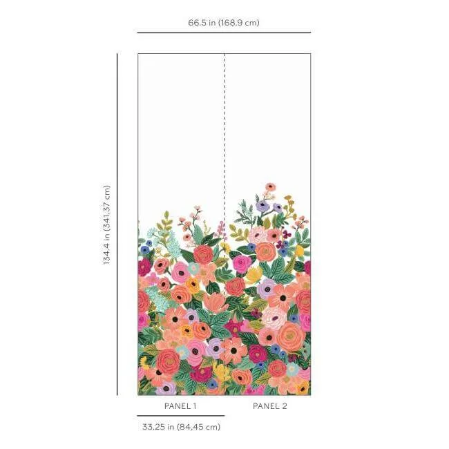 Rifle Paper Co. Garden Party - Bright Pink Wallpaper | Buy Online Rifle Paper Co. Garden Party wallpaper, color Bright Pink, SKU RI5190M