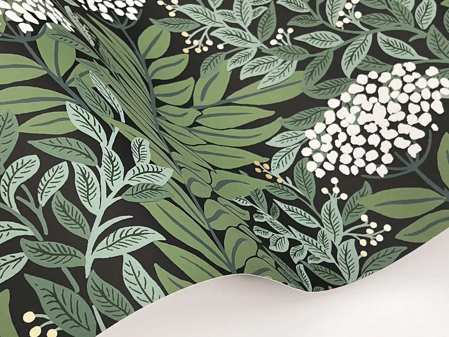 Rifle Paper Co. Highgrove - Black Wallpaper | Buy Online Rifle Paper Co. Highgrove wallpaper, color Black, SKU RF7504
