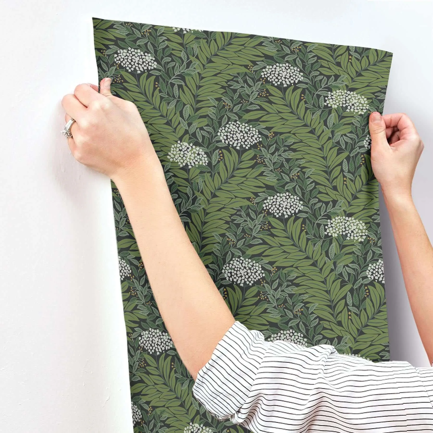 Rifle Paper Co. Highgrove - Black Wallpaper | Buy Online Rifle Paper Co. Highgrove wallpaper, color Black, SKU RF7504