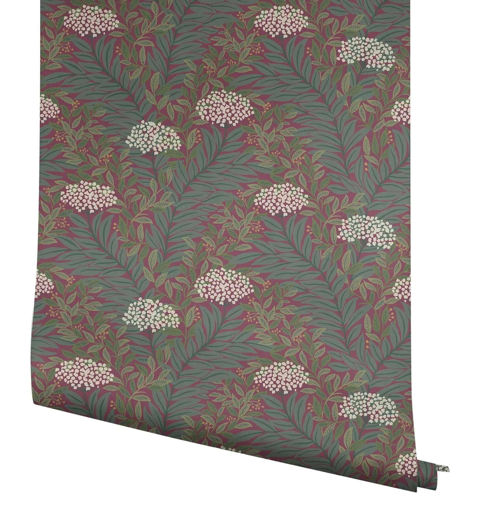 Rifle Paper Co. Highgrove - Burgundy Wallpaper | Buy Online Rifle Paper Co. Highgrove wallpaper, color Burgundy, SKU RF7506