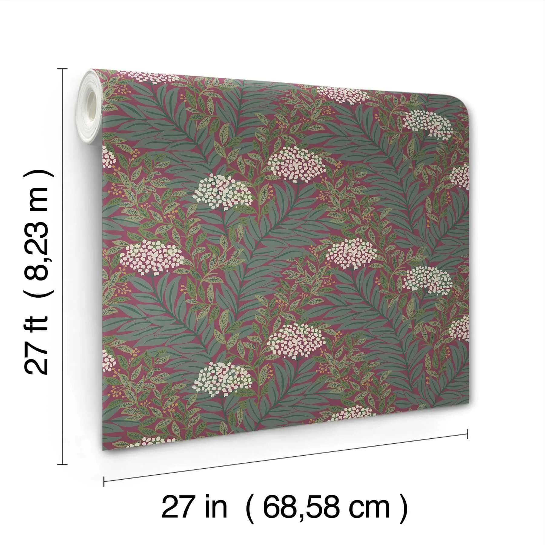 Rifle Paper Co. Highgrove - Burgundy Wallpaper | Buy Online Rifle Paper Co. Highgrove wallpaper, color Burgundy, SKU RF7506