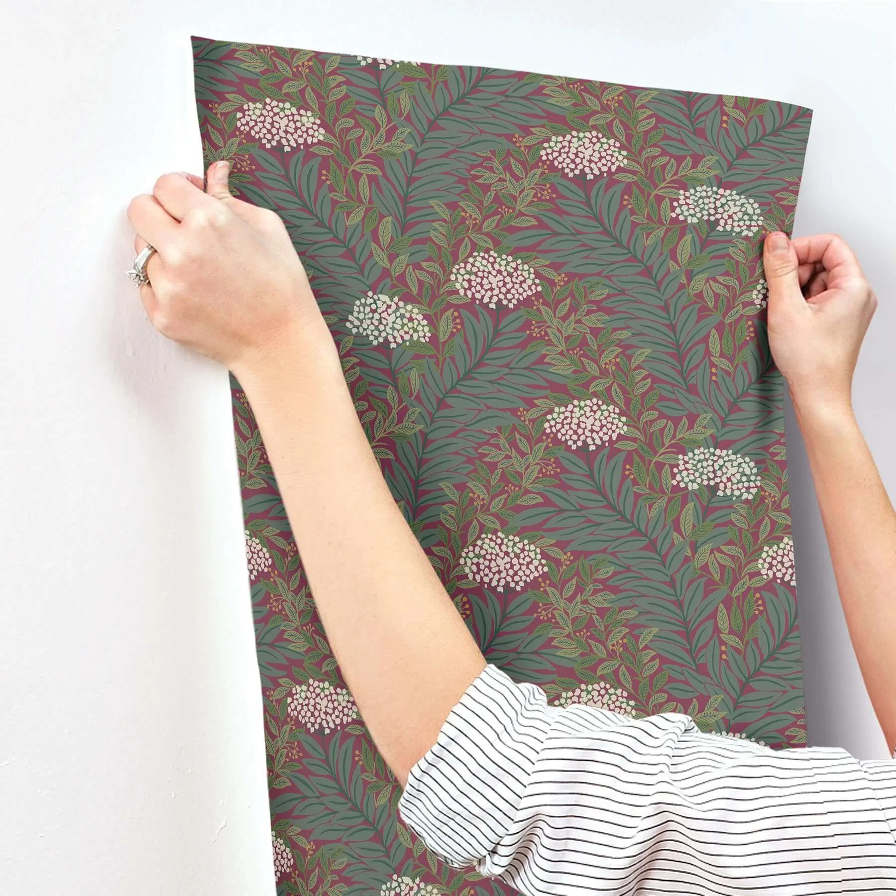 Rifle Paper Co. Highgrove - Burgundy Wallpaper | Buy Online Rifle Paper Co. Highgrove wallpaper, color Burgundy, SKU RF7506