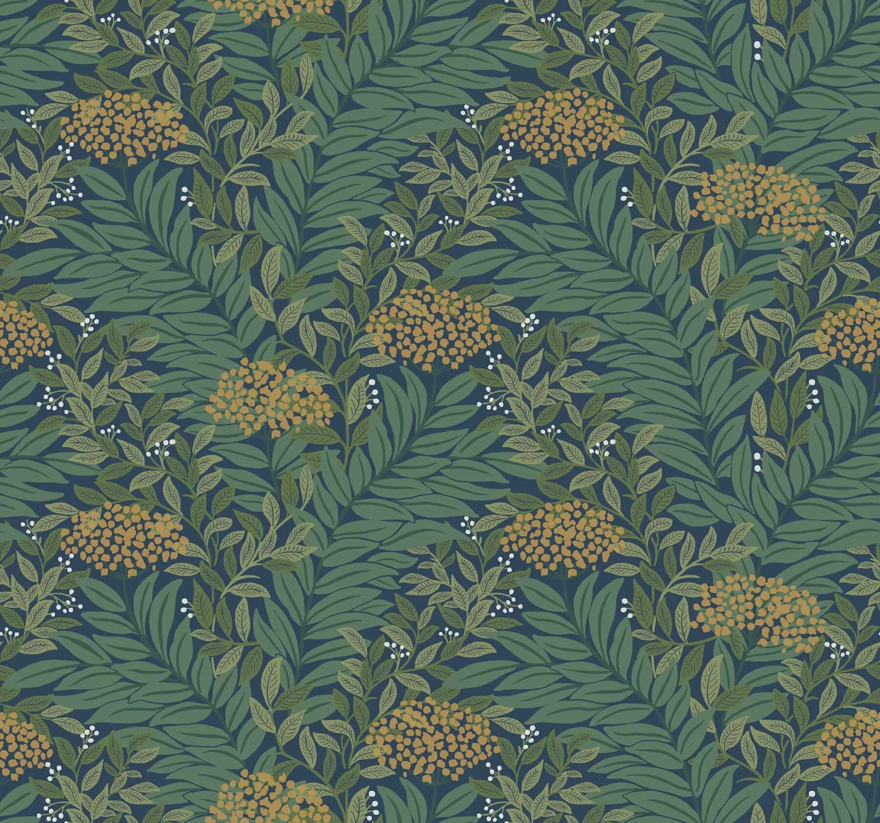 Rifle Paper Co. Highgrove wallpaper, color Navy, SKU RF7505