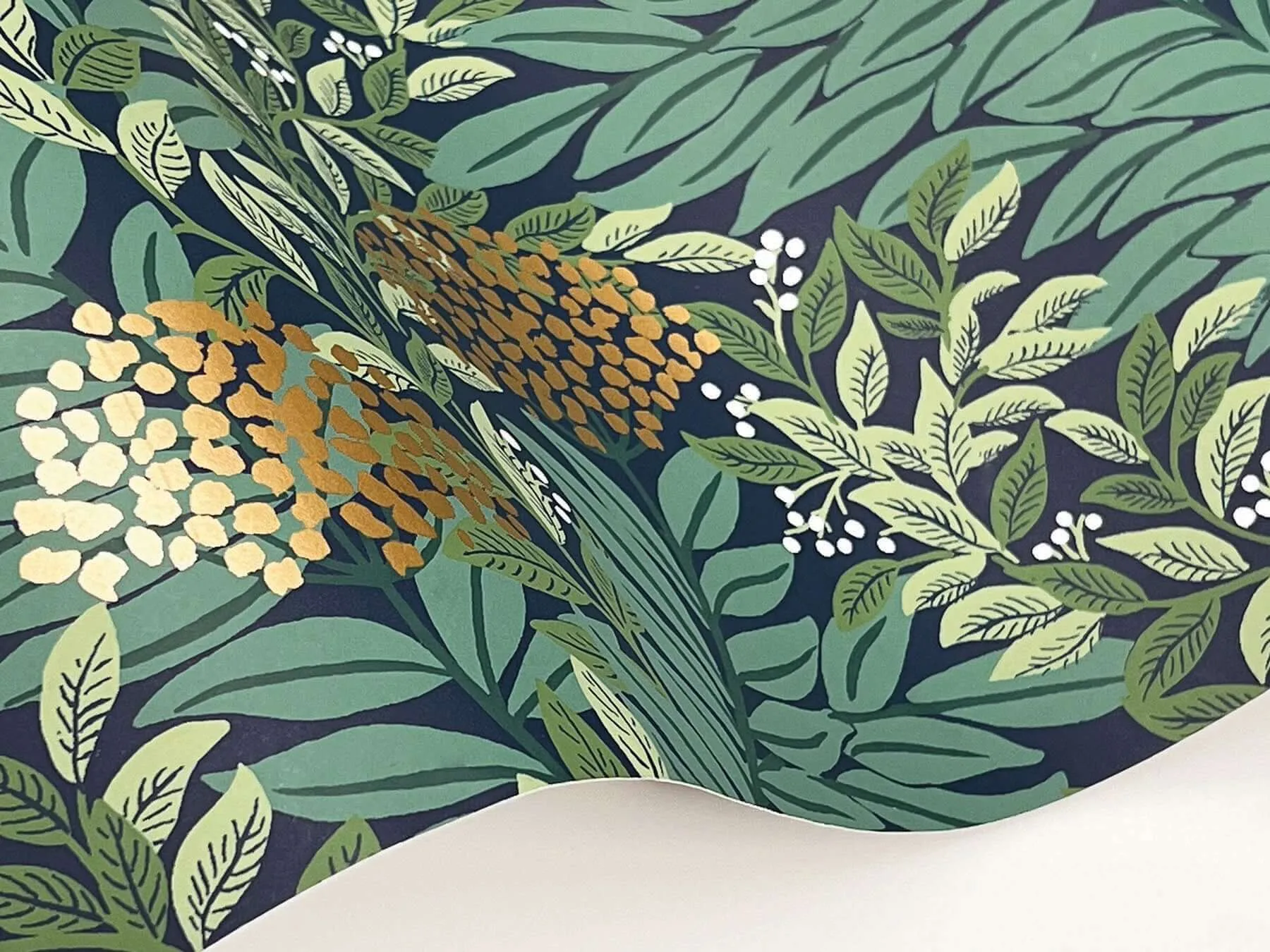 Rifle Paper Co. Highgrove - Navy Wallpaper | Buy Online Rifle Paper Co. Highgrove wallpaper, color Navy, SKU RF7505
