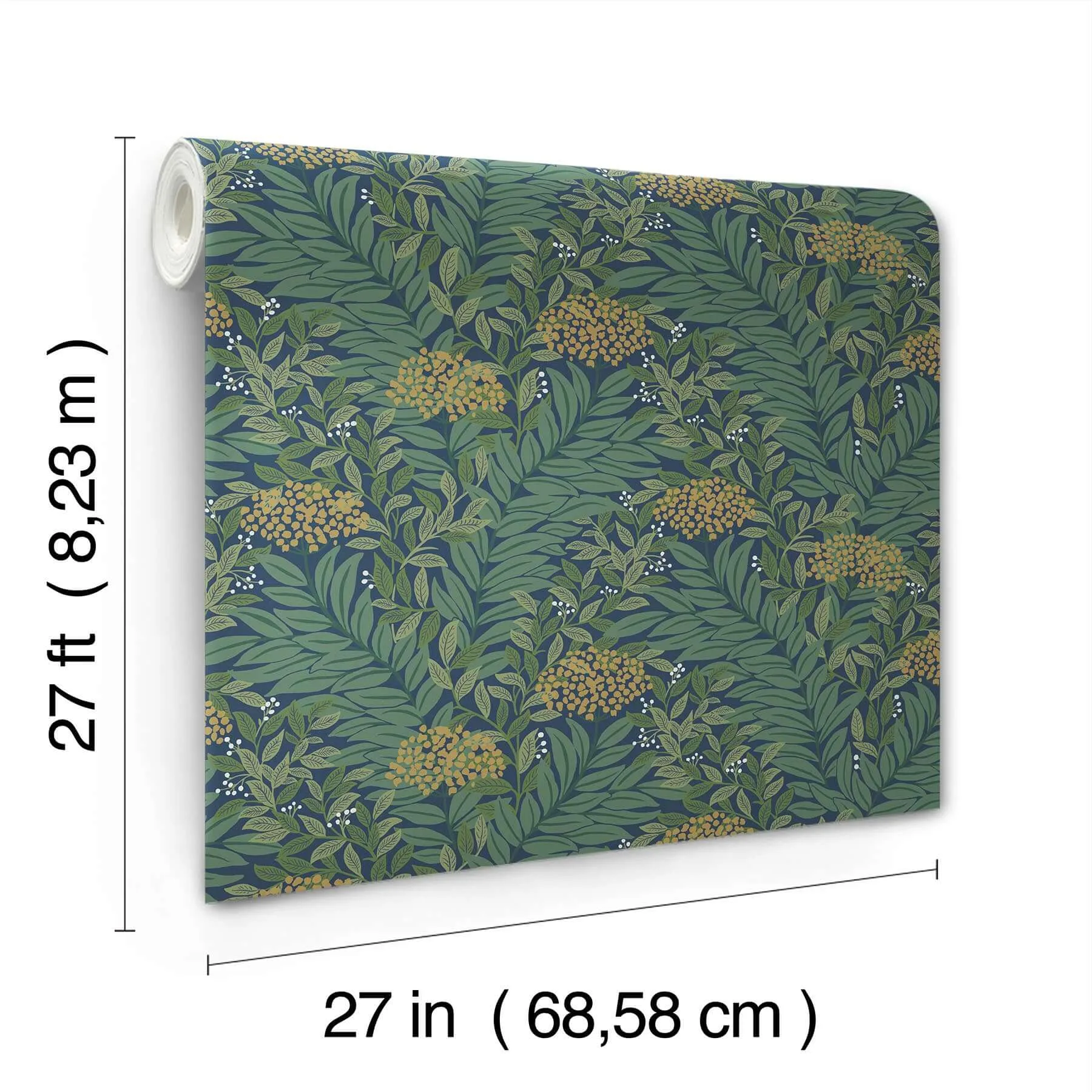 Rifle Paper Co. Highgrove - Navy Wallpaper | Buy Online Rifle Paper Co. Highgrove wallpaper, color Navy, SKU RF7505