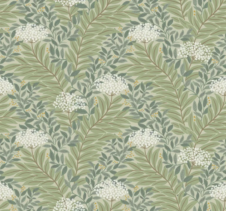 Rifle Paper Co. Highgrove wallpaper, color Sage, SKU RF7503