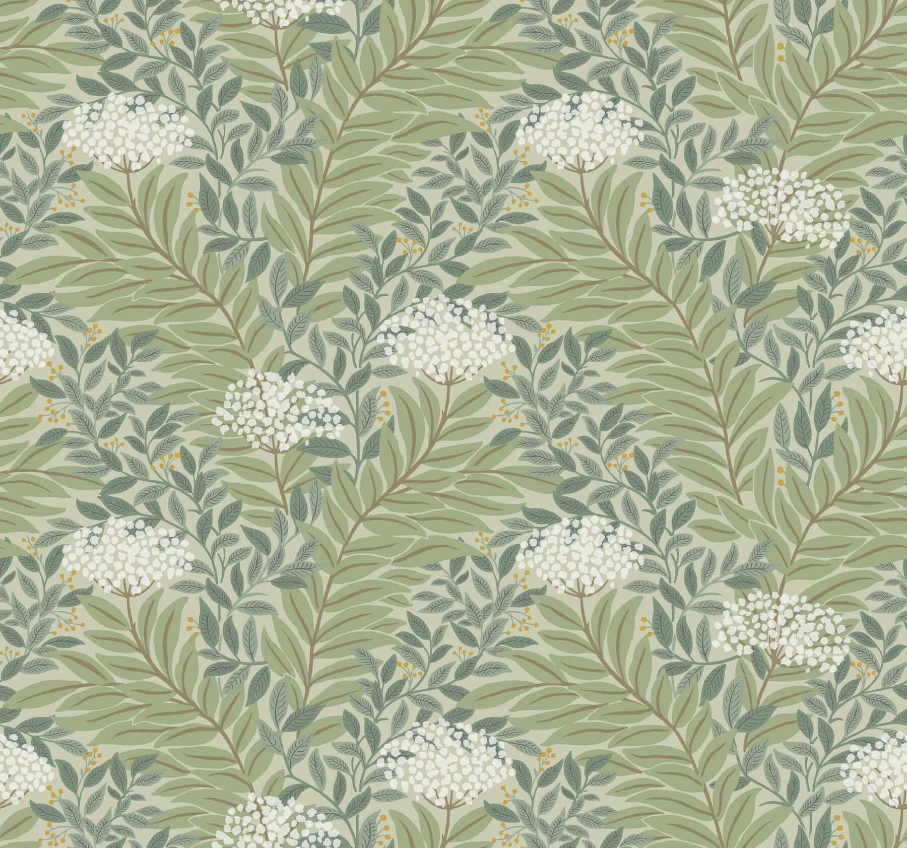 Rifle Paper Co. Highgrove wallpaper, color Sage, SKU RF7503