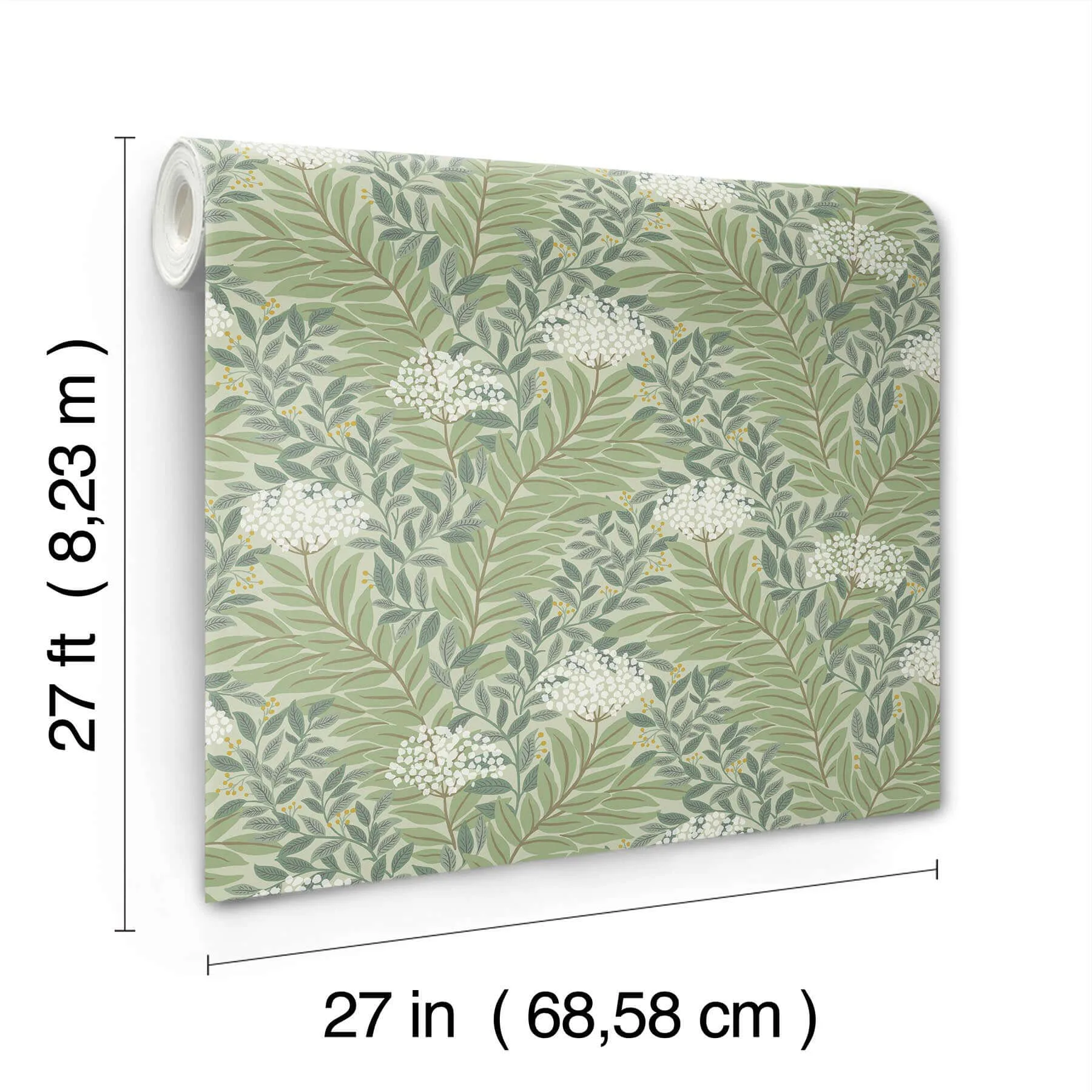 Rifle Paper Co. Highgrove wallpaper, color Sage, SKU RF7503