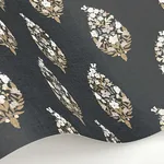 Rifle Paper Co. Paisley - Black Wallpaper | Buy Online Rifle Paper Co. Paisley wallpaper, color Black, SKU RF7472