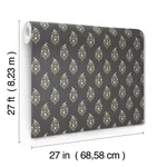 Rifle Paper Co. Paisley - Black Wallpaper | Buy Online Rifle Paper Co. Paisley wallpaper, color Black, SKU RF7472