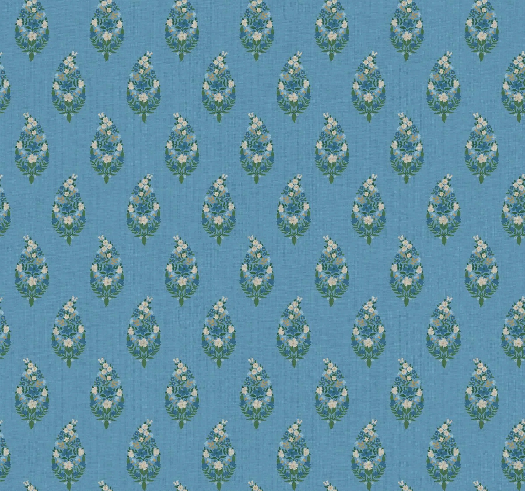 Rifle Paper Co. Paisley wallpaper, color Blue, SKU RF7473