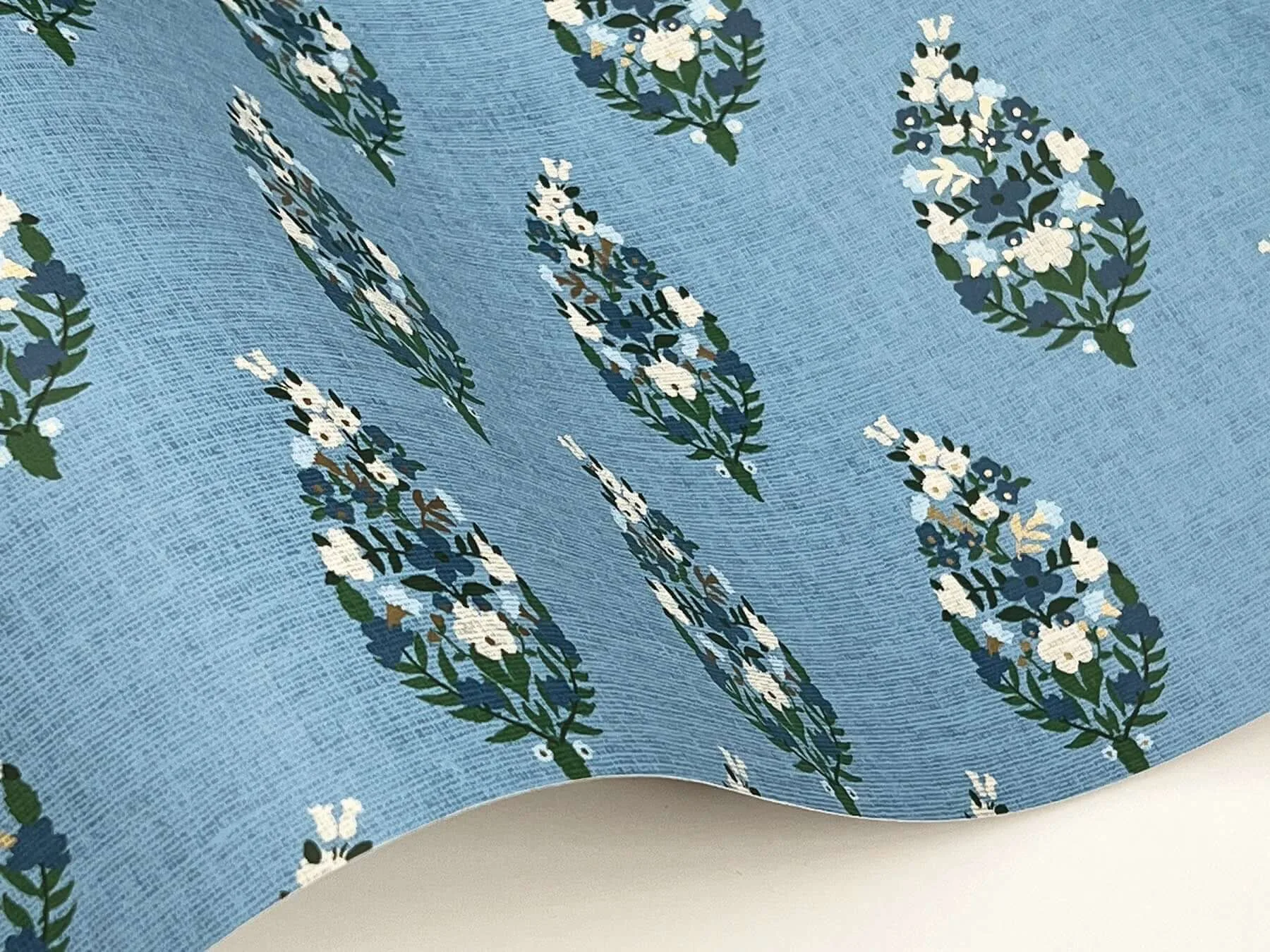 Rifle Paper Co. Paisley - Blue Wallpaper | Buy Online Rifle Paper Co. Paisley wallpaper, color Blue, SKU RF7473