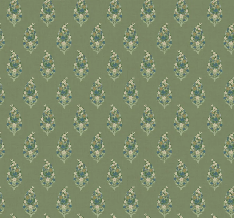 Rifle Paper Co. Paisley wallpaper, color Green, SKU RF7471