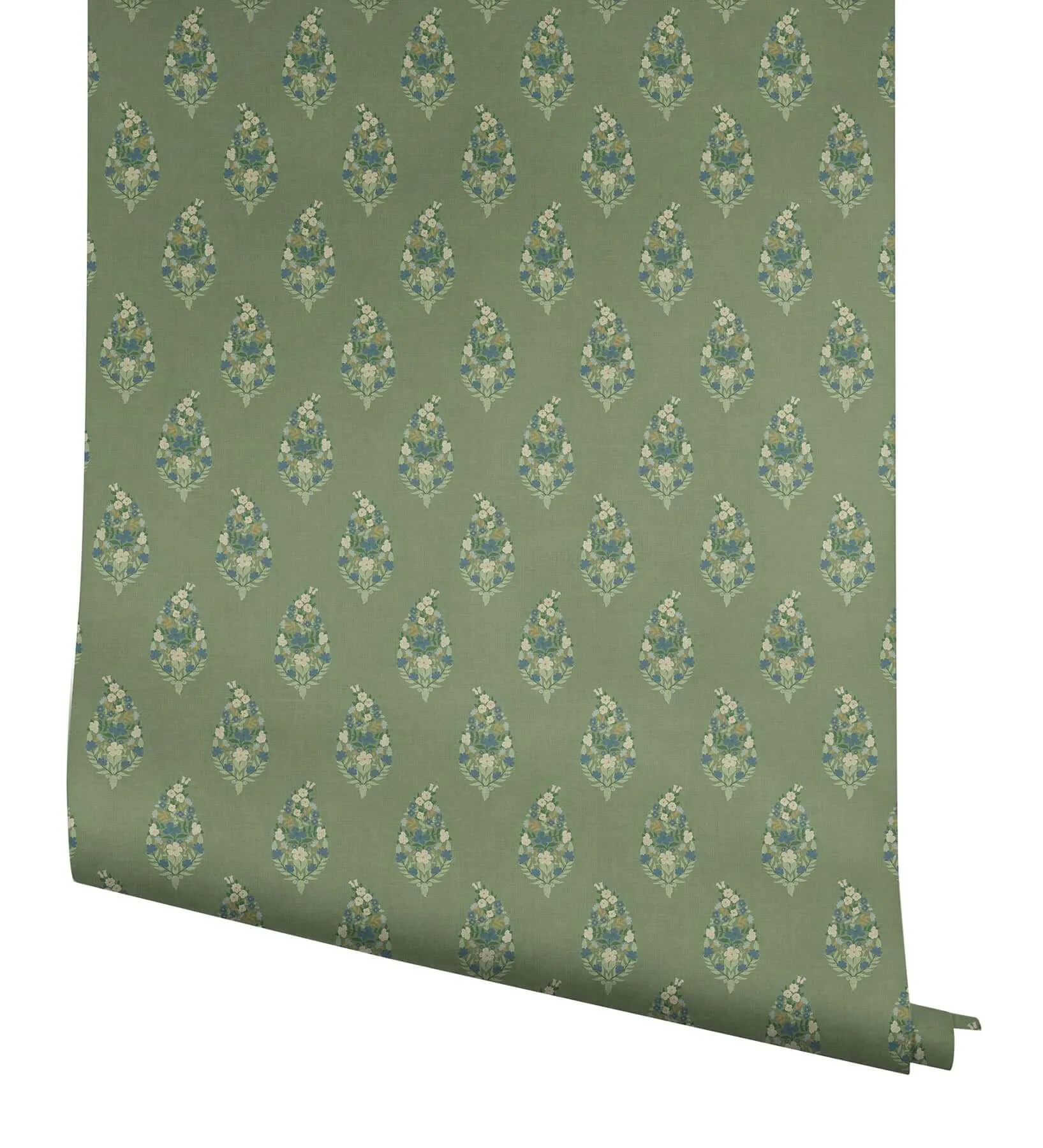 Rifle Paper Co. Paisley - Green Wallpaper | Buy Online Rifle Paper Co. Paisley wallpaper, color Green, SKU RF7471