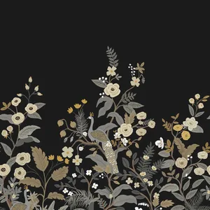 Rifle Paper Co. Peacock wallpaper, color Black, SKU RP7399M