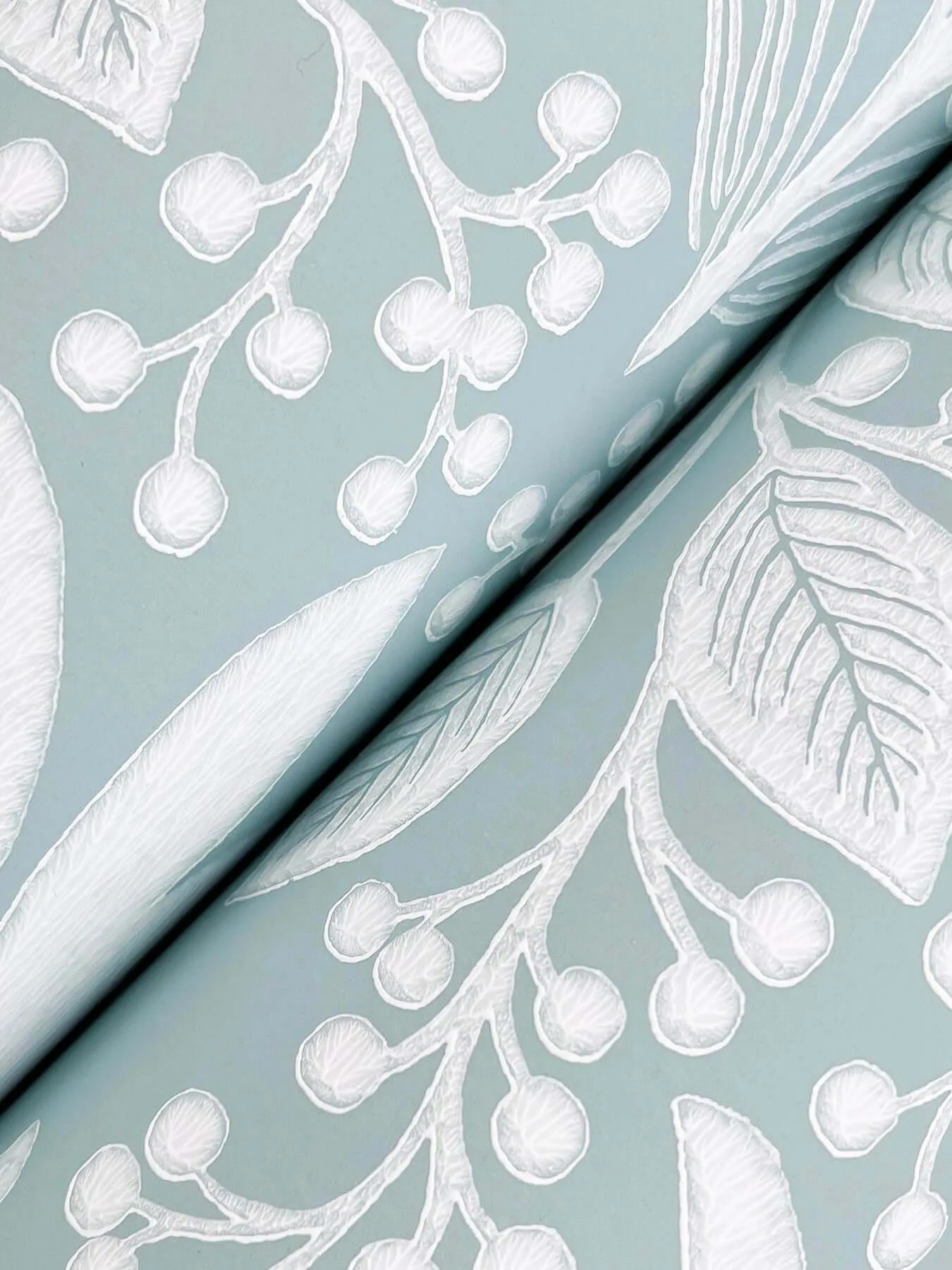 Rifle Paper Co. Pineapple Damask - Light Blue Wallpaper | Buy Online Rifle Paper Co. Pineapple Damask wallpaper, color Light Blue, SKU RF7484