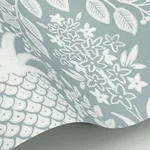 Rifle Paper Co. Pineapple Damask - Light Blue Wallpaper | Buy Online Rifle Paper Co. Pineapple Damask wallpaper, color Light Blue, SKU RF7484