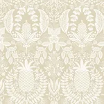 Rifle Paper Co. Pineapple Damask wallpaper, color Linen, SKU RF7485