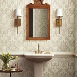 Rifle Paper Co. Pineapple Damask wallpaper, color Linen, SKU RF7485