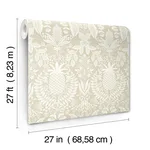 Rifle Paper Co. Pineapple Damask wallpaper, color Linen, SKU RF7485