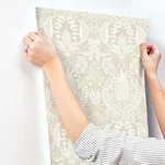 Rifle Paper Co. Pineapple Damask wallpaper, color Linen, SKU RF7485