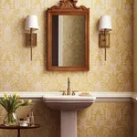Rifle Paper Co. Pineapple Damask - Yellow Wallpaper | Buy Online Rifle Paper Co. Pineapple Damask wallpaper, color Yellow, SKU RF7481