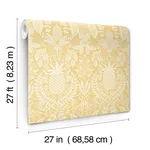 Rifle Paper Co. Pineapple Damask - Yellow Wallpaper | Buy Online Rifle Paper Co. Pineapple Damask wallpaper, color Yellow, SKU RF7481