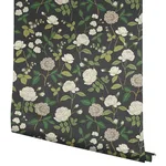 Rifle Paper Co. Roses - Black Wallpaper | Buy Online Rifle Paper Co. Roses wallpaper, color Black, SKU RF7542