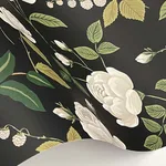 Rifle Paper Co. Roses - Black Wallpaper | Buy Online Rifle Paper Co. Roses wallpaper, color Black, SKU RF7542
