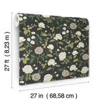 Rifle Paper Co. Roses - Black Wallpaper | Buy Online Rifle Paper Co. Roses wallpaper, color Black, SKU RF7542