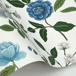 Rifle Paper Co. Roses wallpaper, color Blue, SKU RF7543