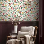 Rifle Paper Co. Roses wallpaper, color Blush, SKU RF7546