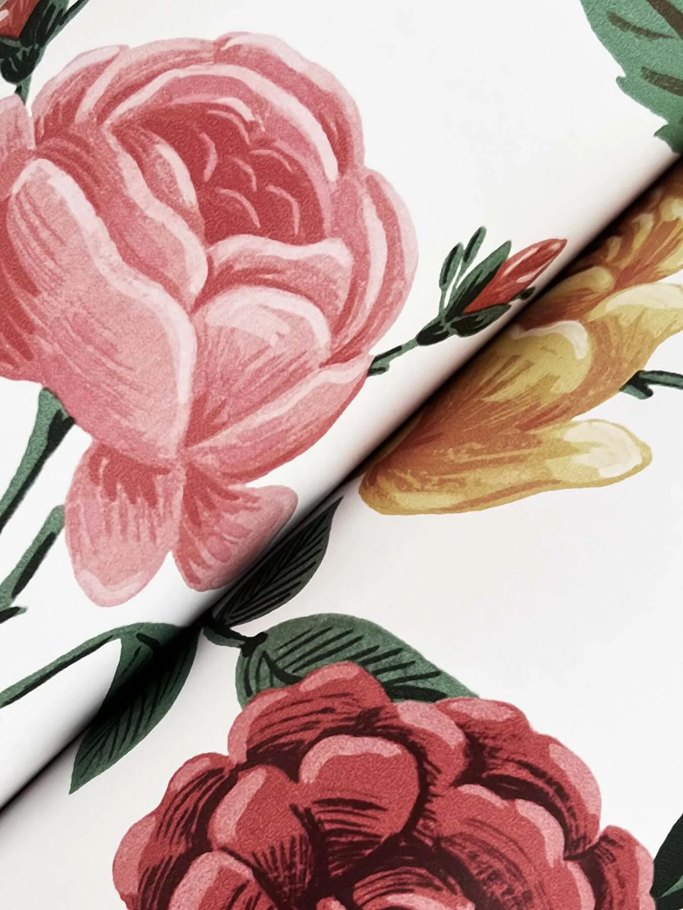 Rifle Paper Co. Roses wallpaper, color Blush, SKU RF7546