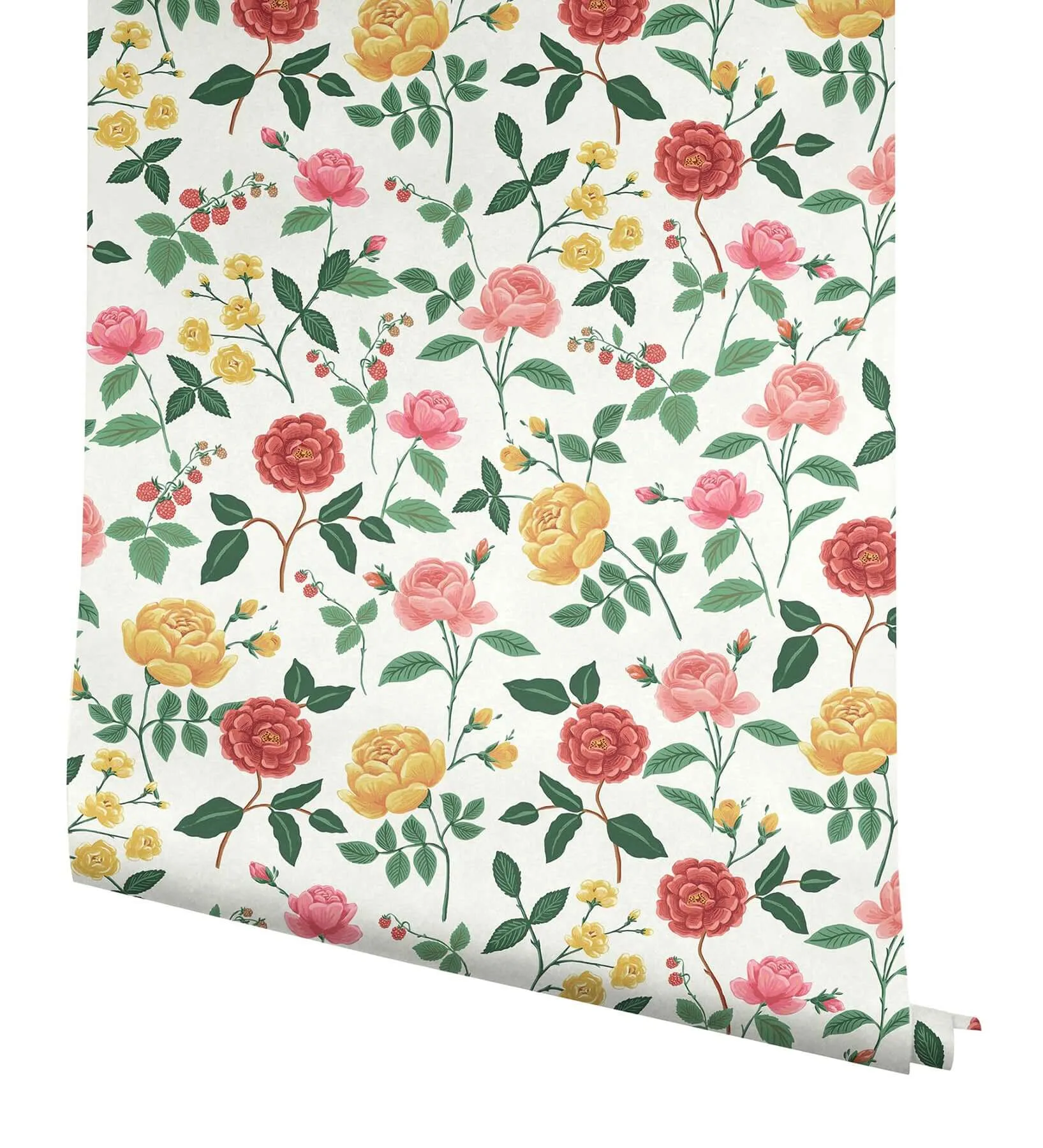 Rifle Paper Co. Roses wallpaper, color Blush, SKU RF7546