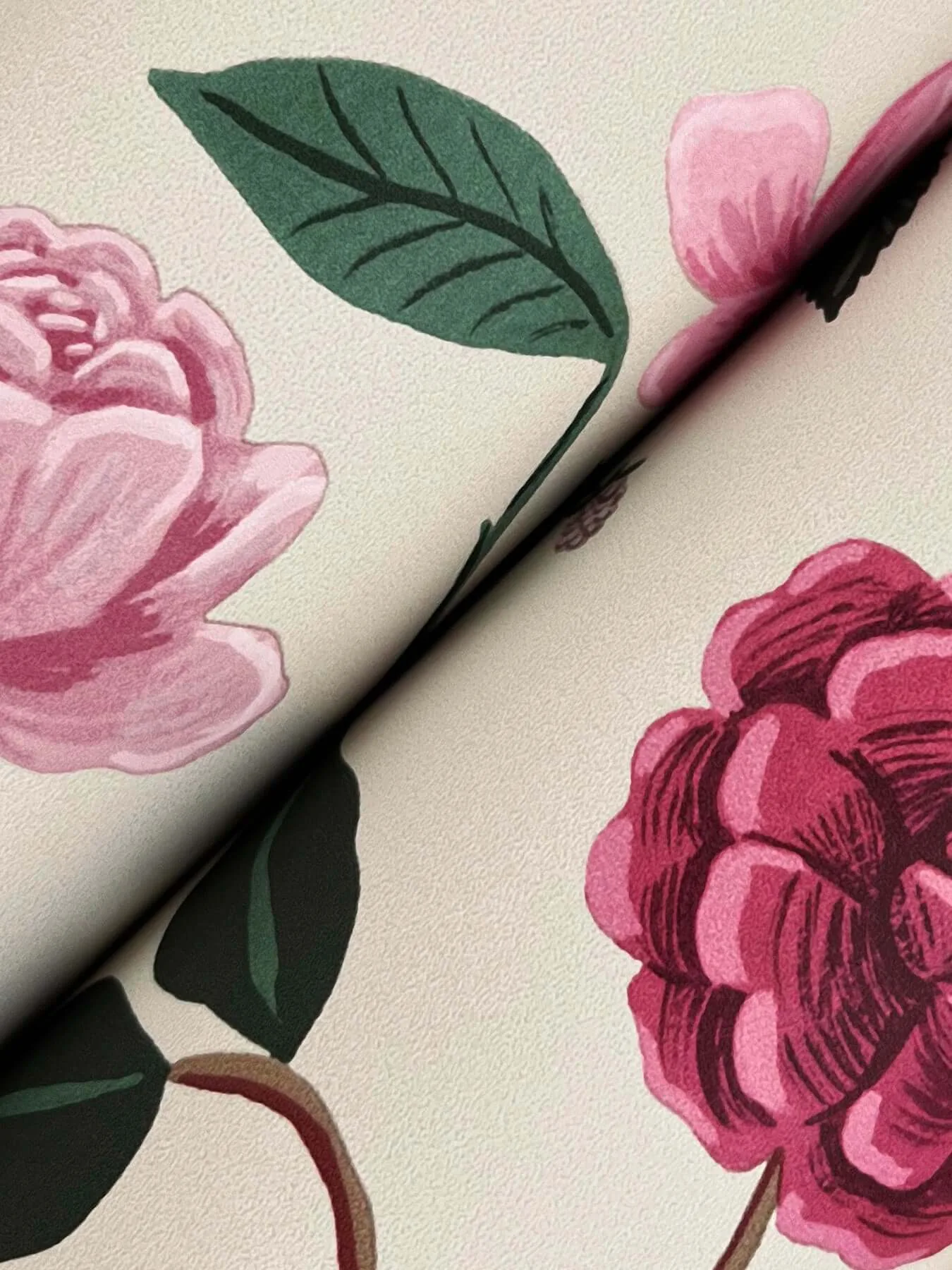 Rifle Paper Co. Roses - Linen Wallpaper | Buy Online Rifle Paper Co. Roses wallpaper, color Linen, SKU RF7541