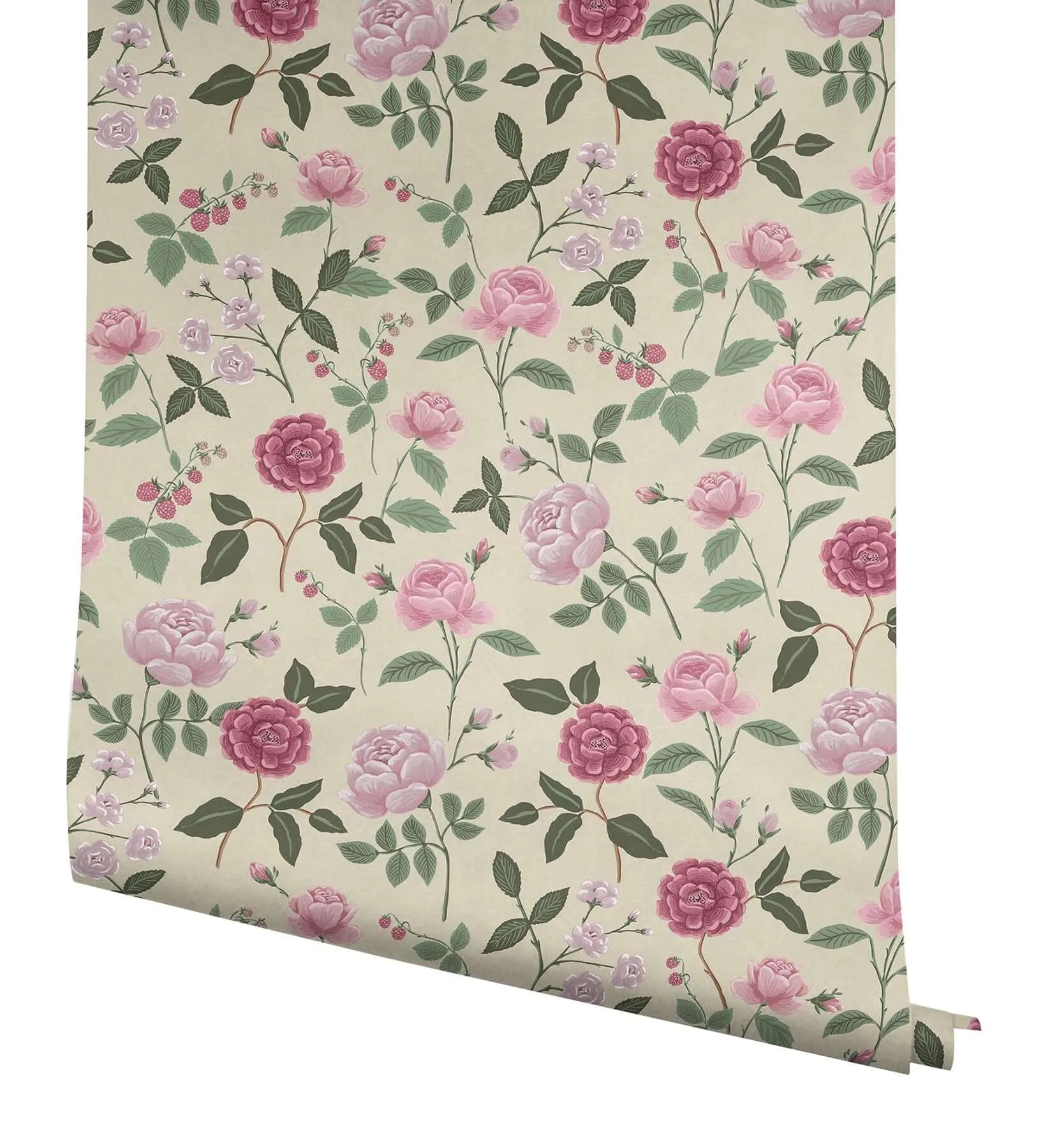 Rifle Paper Co. Roses - Linen Wallpaper | Buy Online Rifle Paper Co. Roses wallpaper, color Linen, SKU RF7541