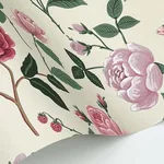 Rifle Paper Co. Roses - Linen Wallpaper | Buy Online Rifle Paper Co. Roses wallpaper, color Linen, SKU RF7541